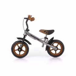 Milly Mally Dragon Z Hamulcem, Vélo de ville, Enfants, Unisexe, Acier, Noir, Marron, Argent, 25,4 cm (10")