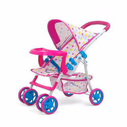 Milly Mally - Chariot de poupée Kate Candy girls 54 cm rose/bleu