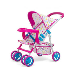 Milly Mally - Chariot de poupée Kate Candy girls 54 cm rose/bleu