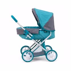 Poussette pour poupée Alice Prestige vert menthe/gris - Milly Mally - Pour poupées jusquà 40cm