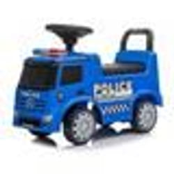 Porteur Mercedes Antos Police Truck pour enfant - Milly Mally - Bleu - Jouet en plastique avec 4 roues