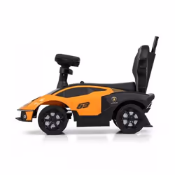 Porteur avec barre de poussée LAMBORGHINI ESSENZA SC V12 Orange - Milly Mally