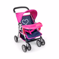 Poussette pour poupées pliable Milly Mally Kate - Rose - A partir de 3 ans - Pour les filles