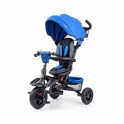 Tricycle - MILLY MALLY - STANLEY - 6 en 1 - Caoutchouc - Bleu Marine-Noir