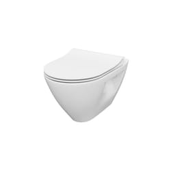 Mille Cuvette suspendue sans bride avec abattant softclose, Blanc (S701-454-ECO) - Cersanit