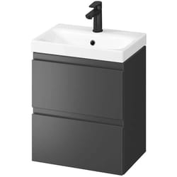 Moduo - Meuble avec lavabo, 57x50x35 cm, 2 tiroirs, anthracite S801-470-DSM - Cersanit