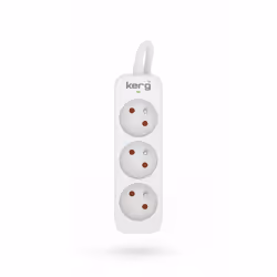 HSK DATA Kerg M02383 3 Earthed sockets - 1.5m power strip with 3x1mm2 cable 10A