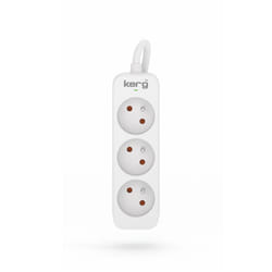 HSK DATA Kerg M02383 3 Earthed sockets - 1.5m power strip with 3x1mm2 cable 10A
