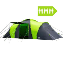 Tente de Camping - PEME - Tente avec Moustiquaire et Vestibule - Bojan 6 - Gris-Vert