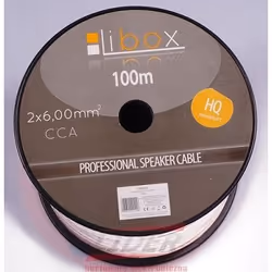 Libox Kabel głośnikowy 2x6,00mm LB0049, Aluminium cuivré (CCA), 100 m, Transparent