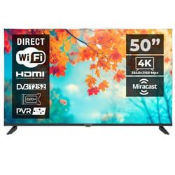 Kiano Elegance TV Smart Téléviseur 50 Pouces 127cm  LED 4K Ultra HD UHD HDR  Android TV  Bluetooth WiFi  3x HDMI  Tuner
