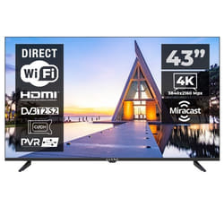 Kiano Elegance TV Smart Téléviseur 43 Pouces 108cm  LED 4K Ultra HD TV UHD HDR  Android TV Bluetooth WiFi  3x HDMI Triple Tuner