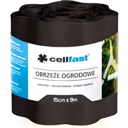Bordure de pelouse de jardin ondulé Cellfast - PVC flexible - Noir - 15 cm x 9m