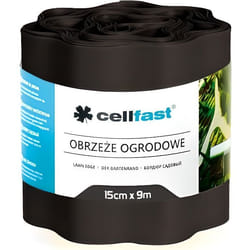 Bordure de pelouse de jardin ondulé Cellfast - PVC flexible - Noir - 15 cm x 9m