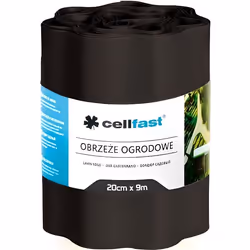 Bordure de pelouse de jardin ondulé Cellfast - PVC flexible - 20cm x 9m - Noir