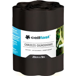Bordure de pelouse de jardin ondulé Cellfast - PVC flexible - 20cm x 9m - Noir