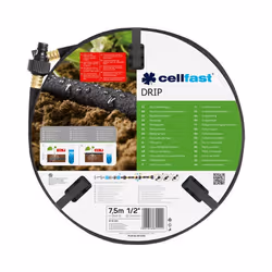 CELLFAST 19-002, 7,5 m, Au-dessus/sous la terre, Noir, 1,25 cm, 1/2, Pologne