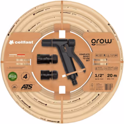 Le kit d'irrigation comprend : • Tuyau GROW™ diamètre 1/2" (12,5 mm) de 20 mètres • Pulvérisateur portatif multifonctionnel • ...