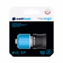 CELLFAST 53-120 Connecteur de tuyau ABS, Polycarbonate (PC), Acier inoxydable Noir, Bleu 1 pièce(s)