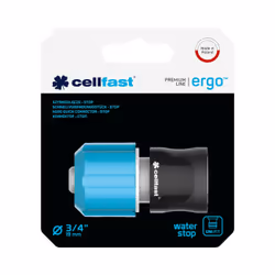 CELLFAST 53-125 Connecteur de tuyau ABS, Polycarbonate (PC), Acier inoxydable Noir, Bleu 1 pièce(s)