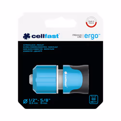 CELLFAST 53-130 Connecteur de tuyau ABS, Polycarbonate (PC), Acier inoxydable Noir, Bleu 1 pièce(s)