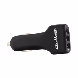 Qoltec 50027.24W, Auto, Allume-cigare, 5 V, 4,8 A, Noir