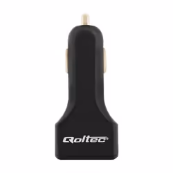 Qoltec 50027.24W chargeur d'appareils mobiles Smartphone, Tablette Noir Allume-cigare Auto