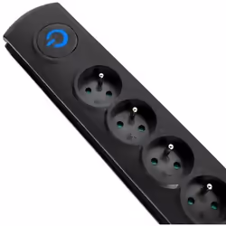Qoltec 50113 protection surtension Noir 8 sortie(s) CA 230 V 1,8 m