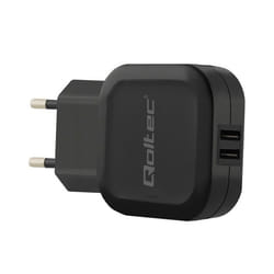 Qoltec 50186 chargeur d'appareils mobiles Smartphone, Tablette Noir Secteur Intérieure