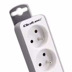Qoltec 50292 multiprise 1,8 m 6 sortie(s) CA Intérieure Blanc