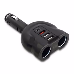 Qoltec 50641, Auto, Allume-cigare, 12 V, Noir