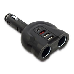 Qoltec 50641 chargeur d'appareils mobiles Universel Noir Allume-cigare Charge rapide Auto