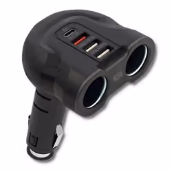 Qoltec 50641 chargeur d'appareils mobiles Universel Noir Allume-cigare Charge rapide Auto