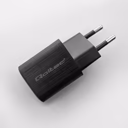 Qoltec 50764 chargeur d'appareils mobiles Ordinateur portable, Consoles portables, Chargeur électrique, Smartphone, Smartwatch, Tablette Noir Secteur Charge rapide Intérieure