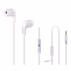 Qoltec 50801, Avec fil, 20 - 22000 Hz, Appels/Musique, Casque, Blanc