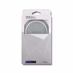 Qoltec 51840 chargeur d'appareils mobiles Autres, Smartphone, Tablette Gris CC Recharge sans fil Charge rapide Auto
