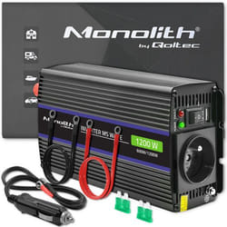 Qoltec Monolith adaptateur de puissance & onduleur Auto/Indoor 600 W Noir