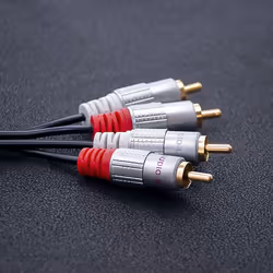 Qoltec 52337 câble audio 2 m 2 x RCA Noir