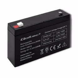 Qoltec 53072 Batterie de l'onduleur Sealed Lead Acid (VRLA) 6 V 7,2 Ah