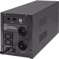 Qoltec 53770 alimentation d'énergie non interruptible Interactivité de ligne 1,5 kVA 900 W 2 sortie(s) CA