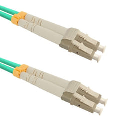 Qoltec 54075 câble de fibre optique 1 m LC OM3 Couleur aqua