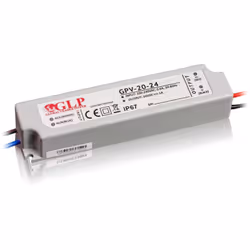 Alimentation DC24V étanche IP67. Puissance maximale 20W - 1A. Idéale pour l'alimentation de ruban, spot ou LED 24V. Tension d ...