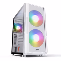 Modecom AMIRANI ARGB, Midi Tower, PC, Blanc, ATX, ITX, micro ATX, Multicolore, Ventilateur