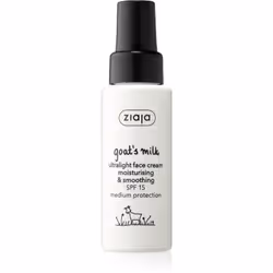 La crème de jour lissante SFP 15 Ziaja Goat’s Milk laisse la peau douce, soyeuse, hydratée et protégée contre les rayons ...