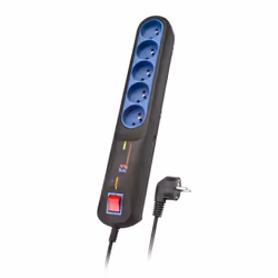 LESTAR 1966002822, 5 sortie(s) CA, Type F, 50 Hz, Noir, Gris, Polyamide, Non-géré