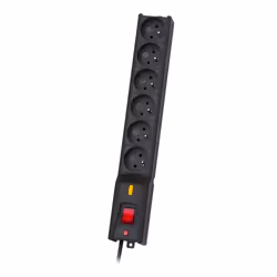 LESTAR LX 610 G-A K.:CZ 3.0M, 5 m, Intérieure, Type E, Noir, 230 sortie(s) CA, 250 V