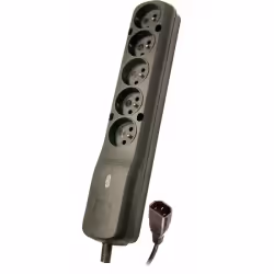 LESTAR LZ- 530 BW G-A K.:CZ 1,5M IEC320, 1,5 m, Intérieure, Type E, Noir, 5 sortie(s) CA, 50 Hz