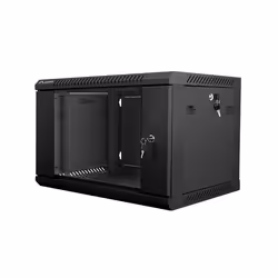 Lanberg WF01-6406-10B, Rack monté sur le mur, 6U, 60 kg, Verrouillage des touches, Rails de rack, Gestion optimisée des câble ...
