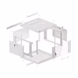 Lanberg WF01-6606-10S étagère 6U Rack monté sur le mur Gris - Vue supplémentaire 11