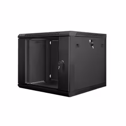 Lanberg WF01-6609-10B, Rack monté sur le mur, 9U, 60 kg, Verrouillage des touches, Rails de rack, Gestion optimisée des câble ...